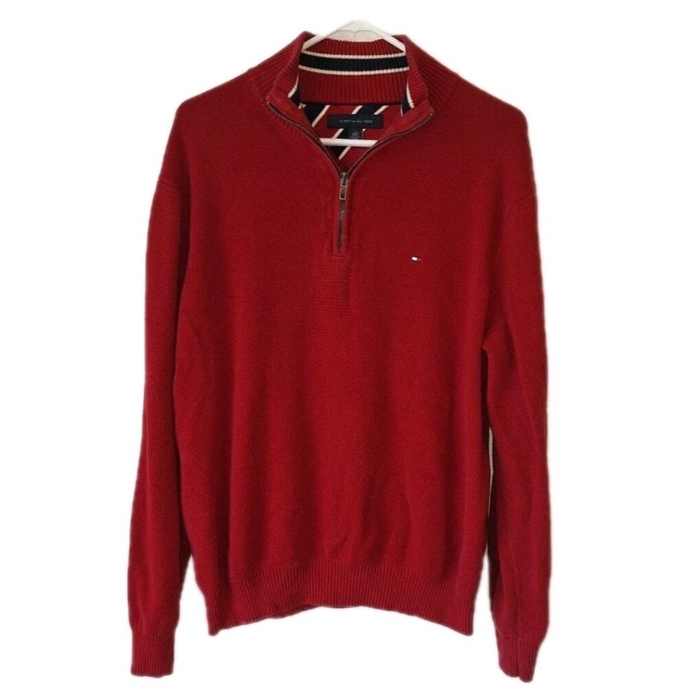 Tommy Hilfiger Men's Large Red Sweater